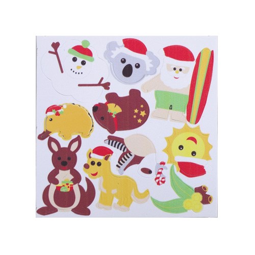 Foam Aussie Christmas Stickers - Pack of 120