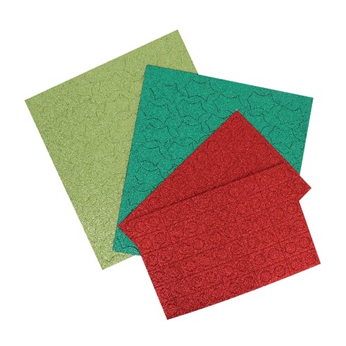 Foam Glitter Holly & Berry Stickers - Pack of 200