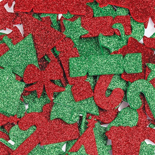 Foam Glitter Christmas Stickers - Pack of 112