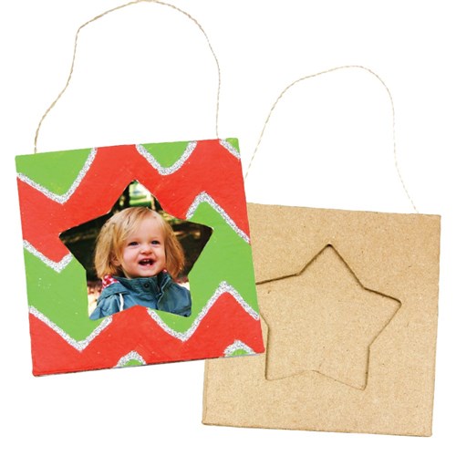 Hanging Papier Mache Star Cutout Frame