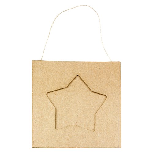 Hanging Papier Mache Star Cutout Frame