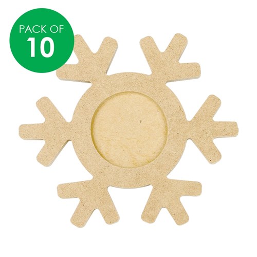 Wooden Candle Holders - Snowflake - Pack of 10