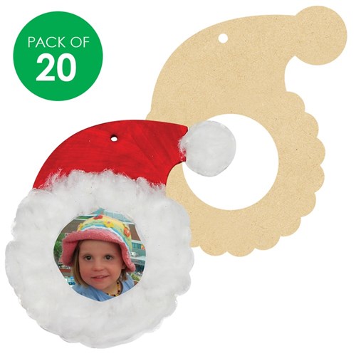 Wooden Santa Frames - Pack of 20