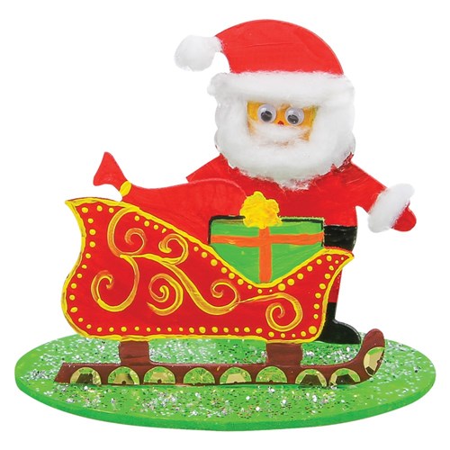 Wooden Christmas Dioramas - Santa - Pack of 10