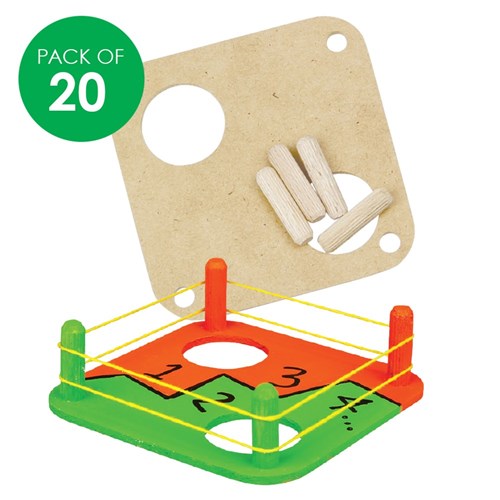 Wooden Thumb Wrestling Arenas - Pack of 20