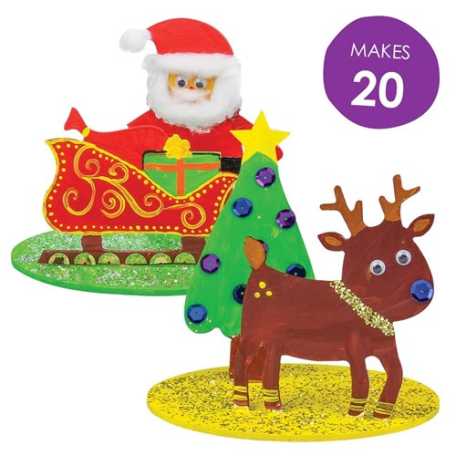 Wooden Christmas Diorama Activity Pack