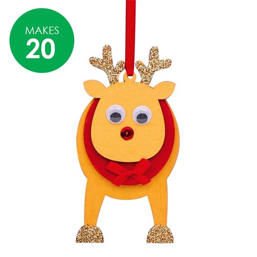 Wooden Layered Reindeer Group Pack