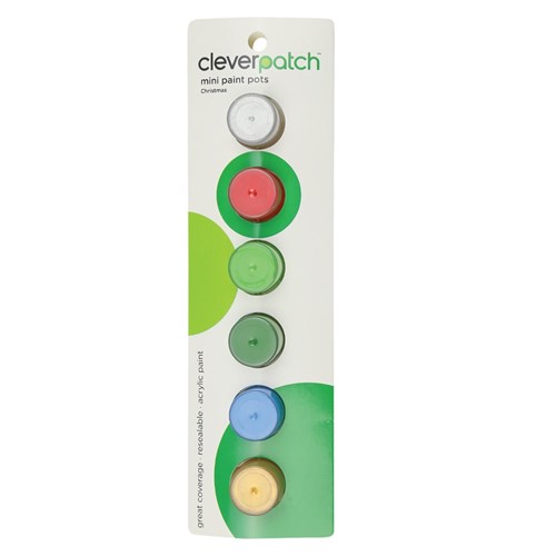 CleverPatch Mini Acrylic Paint Tubs - Christmas Colours