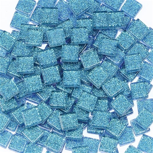 Glitter Glass Mini Mosaics - Blue Heaven - 500g Pack