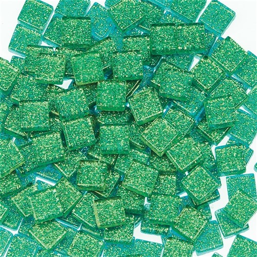 Glitter Glass Mini Mosaics - Peppermint Crackle - 500g Pack