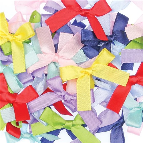 Satin Ribbon Bows Assorted Pack of 50 General Collage