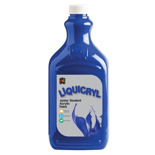 EC Liquicryl Junior Student Acrylic Paint - Brilliant Blue - 2 Litres