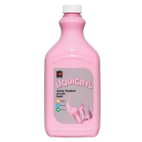 EC Liquicryl Junior Student Acrylic Paint - Pink - 2 Litres