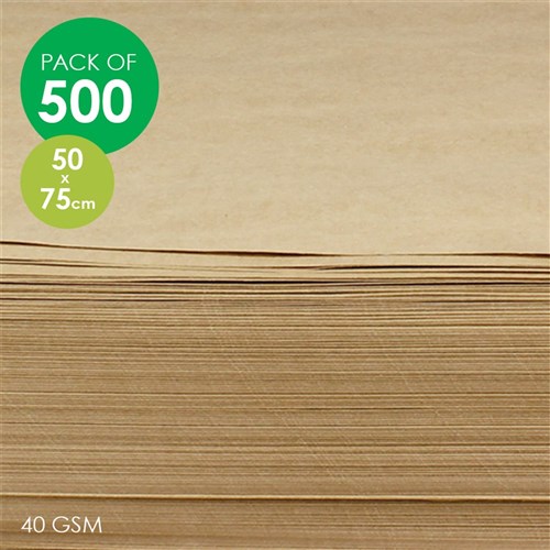 Brown Kraft Paper - 500 x 750mm - Pack of 500