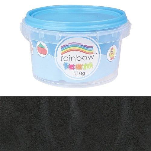 Rainbow Foam Modelling Clay - Black - 110g Tub
