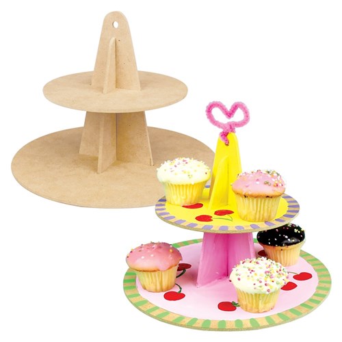 Wooden Mini Cake Stands - Pack of 10