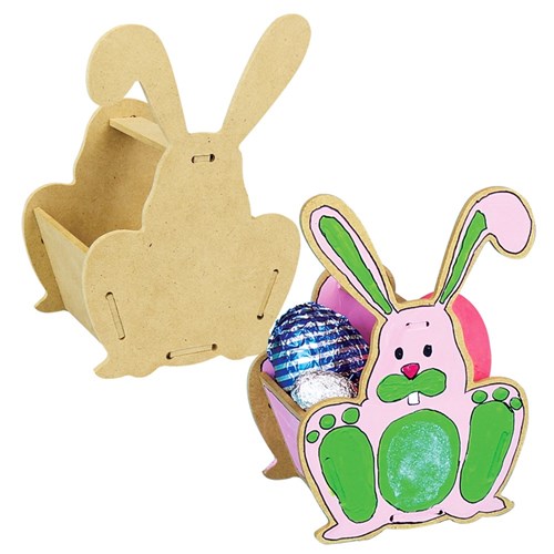 Wooden Bunny Baskets - Pack of 10