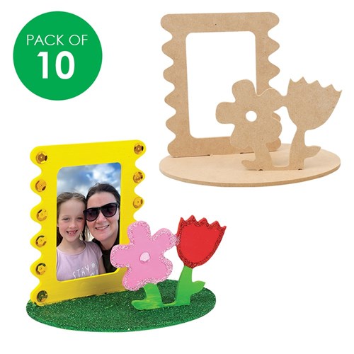 Wooden Flower Diorama Frames - Pack of 10