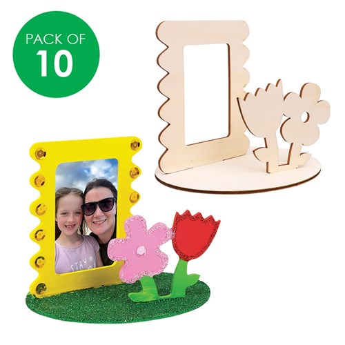 Wooden Flower Diorama Frames - Pack of 10