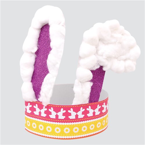 Cardboard Bunny Ears - White - Pack of 20