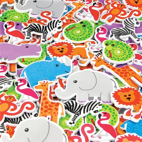 Foam Safari Stickers - Pack of 120