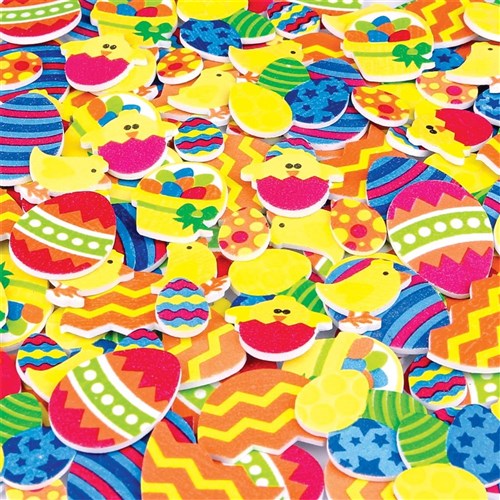 Foam Easter Egg Stickers - Pack of 120