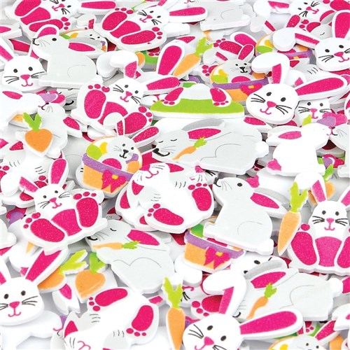 Foam Easter Bunny Stickers - Pack of 120