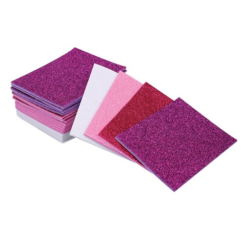 Foam Glitter Heart Stickers - Pack of 120