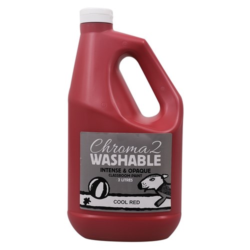 Chroma 2 Washable Student Paint - Cool Red - 2 Litres