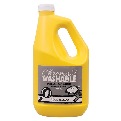 Chroma 2 Washable Student Paint - Cool Yellow - 2 Litres