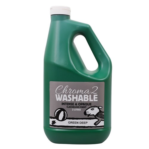 Chroma 2 Washable Student Paint - Green Deep - 2 Litres