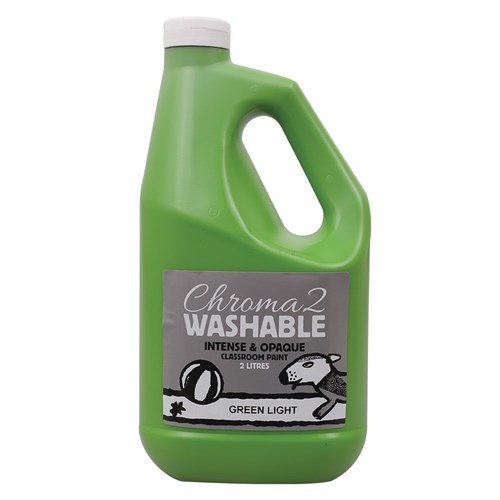 Chroma 2 Washable Student Paint - Green Light - 2 Litres
