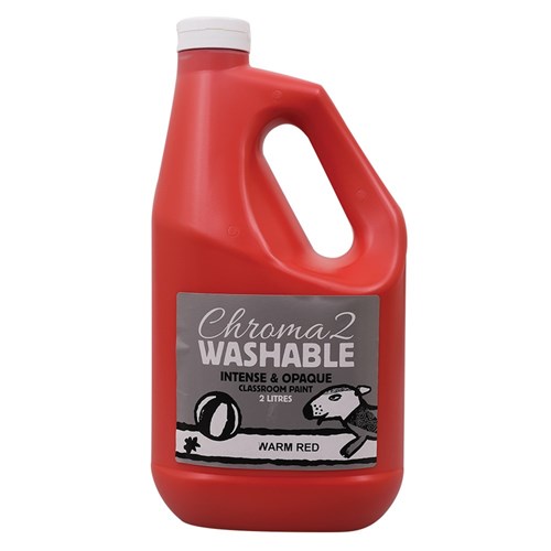 Chroma 2 Washable Student Paint - Warm Red - 2 Litres