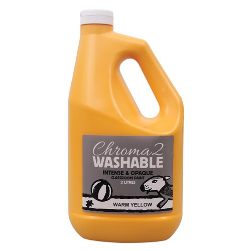 Chroma 2 Washable Student Paint - Warm Yellow - 2 Litres