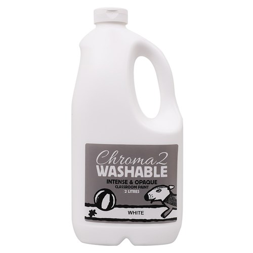 Chroma 2 Washable Student Paint - White - 2 Litres