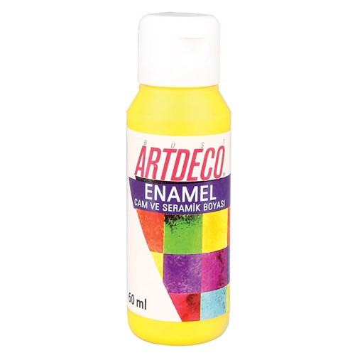 ARTDECO Glass & Porcelain Enamel Paint Yellow 60ml Glass