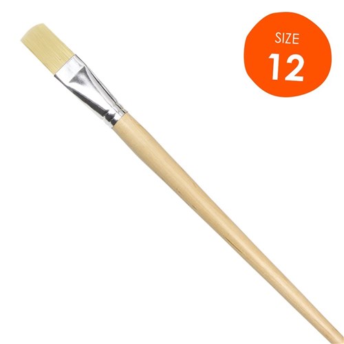 Flat Paint Brush - Size 12 - Nylon - Each