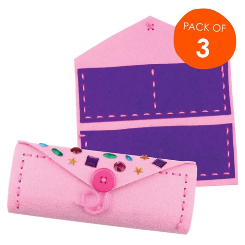 Felt Jewellery Roll - Pack of 3