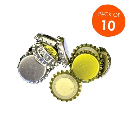 Metal Bottle Tops - Pack of 10