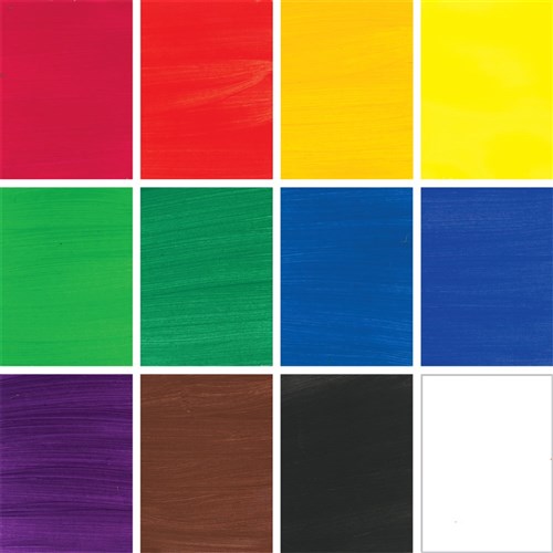 Chroma 2 Washable Student Paint - 2 Litres - Set of 12 Colours