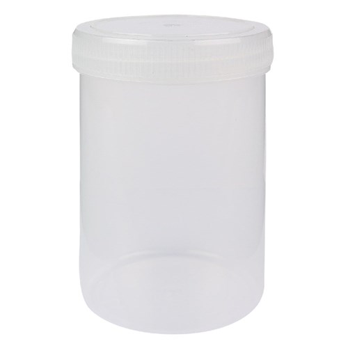 Clear Plastic Jar - Round - 750ml