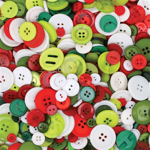 Christmas Buttons - 500g Pack