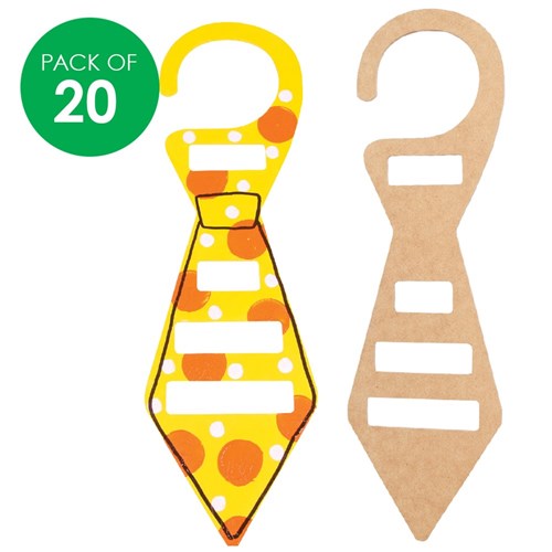 Wooden Tie Holders - Pack of 20