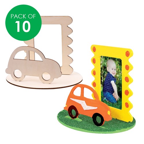 Wooden Car Diorama Frames - Pack of 10