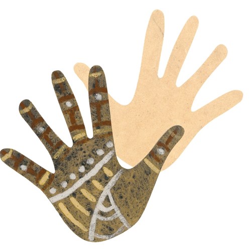 Indigenous Wooden Hand Shapes - Pack of 10