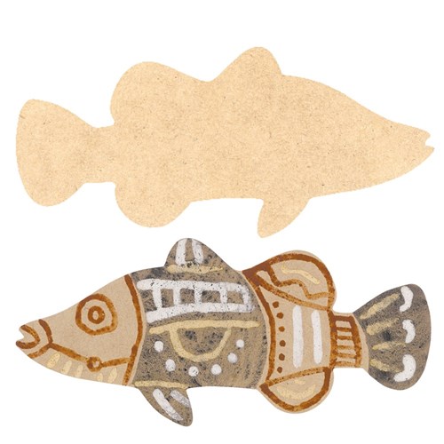 Indigenous Wooden Fish Shapes - Pack of 10