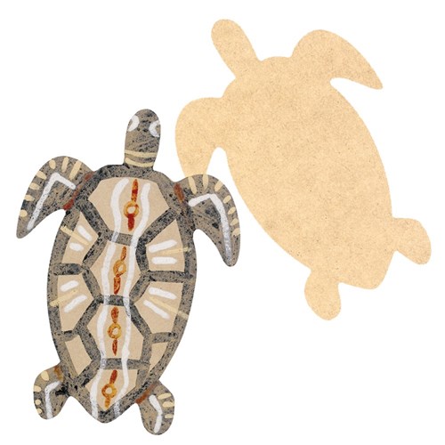 Indigenous Wooden Turtle Shapes - Pack of 10