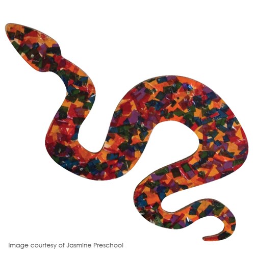 Giant Indigenous Wooden Snake Mural - 1.1m