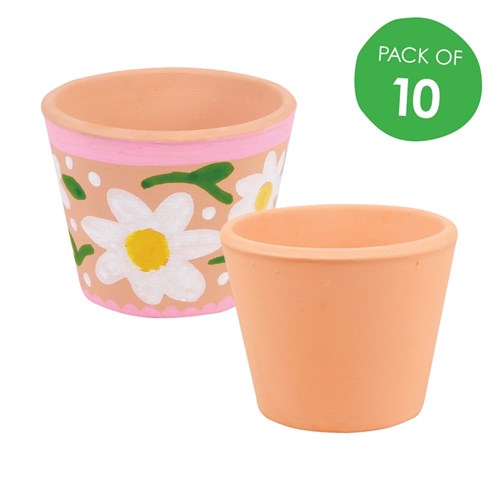 Terracotta Flowerpots - Pack of 10
