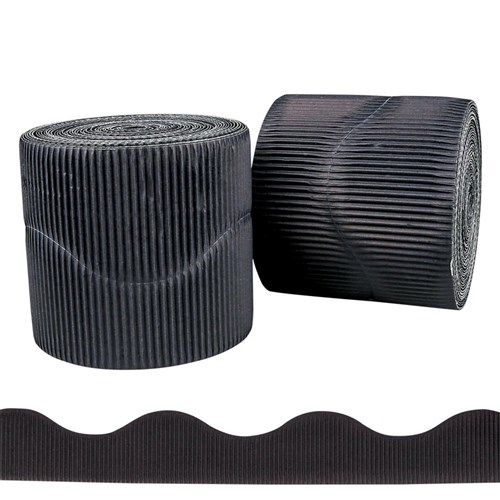 Corrugated Border Roll - Black - 30 Metres